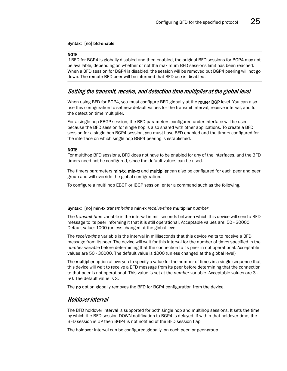 Holdover interval | Brocade Multi-Service IronWare Switching Configuration Guide (Supporting R05.6.00) User Manual | Page 955 / 984