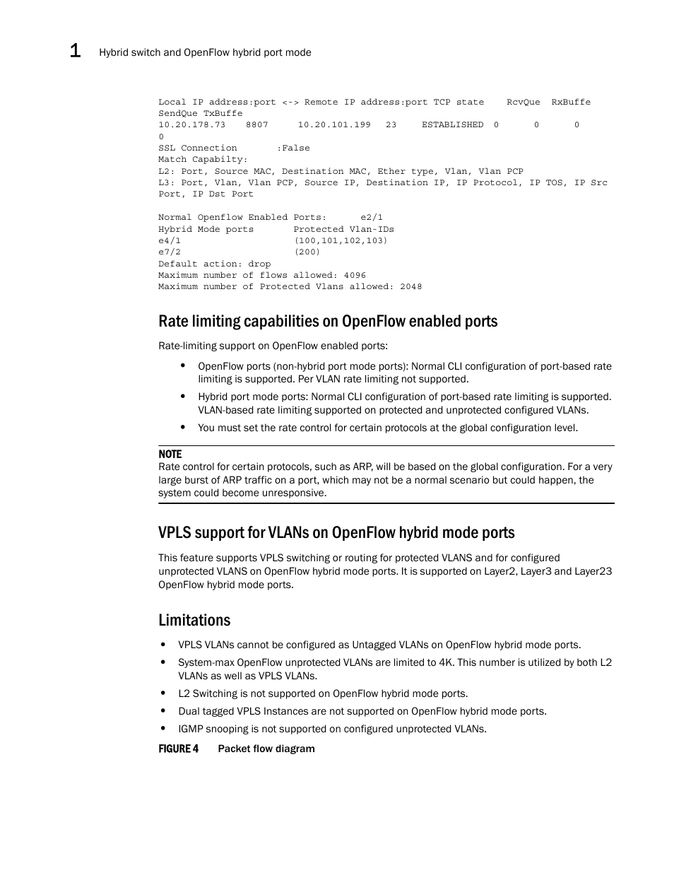 Limitations | Brocade Multi-Service IronWare Software Defined Networking (SDN) Configuration Guide (Supporting R05.6.00) User Manual | Page 22 / 44
