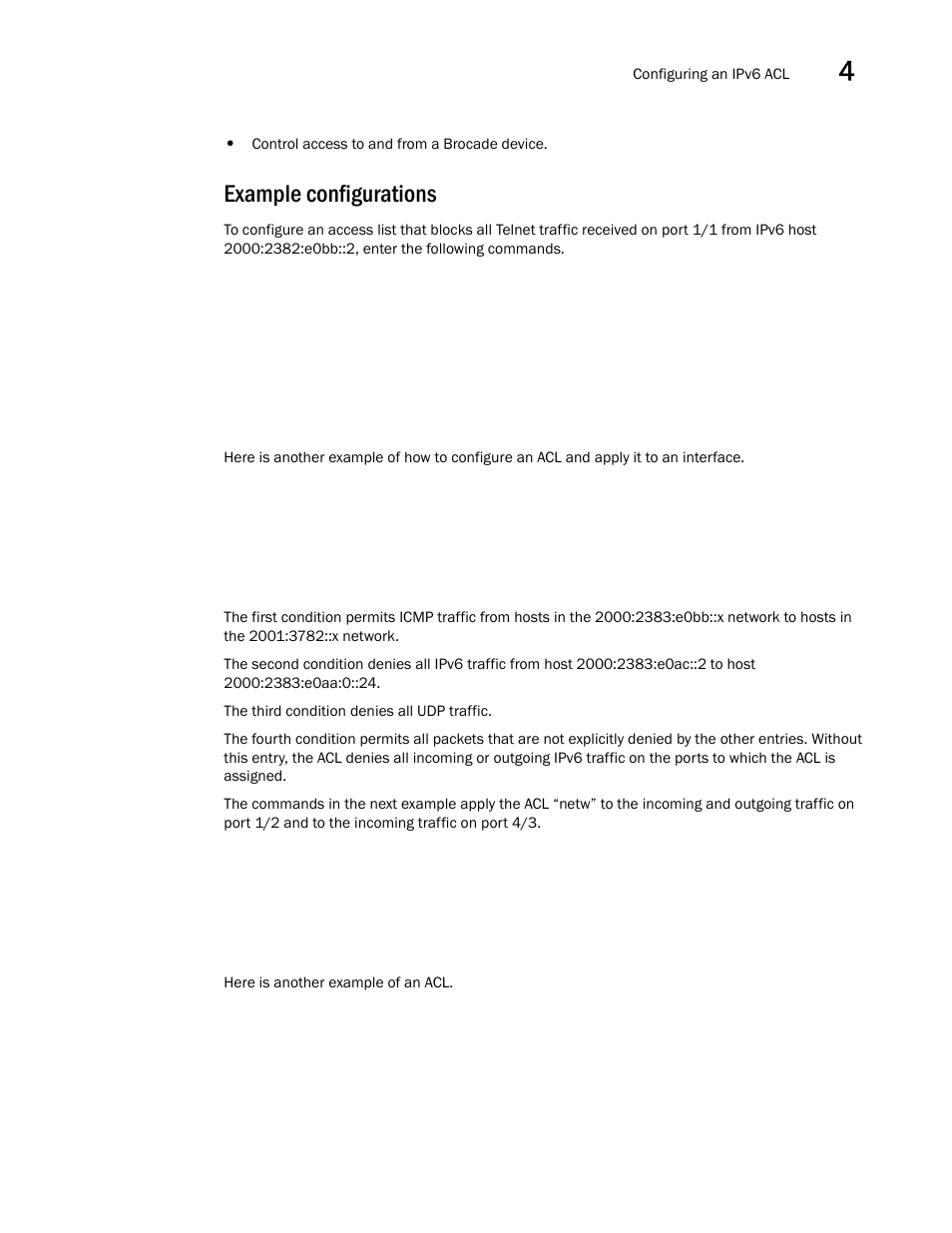 Example configurations | Brocade Multi-Service IronWare Security Configuration Guide (Supporting R05.6.00) User Manual | Page 195 / 370