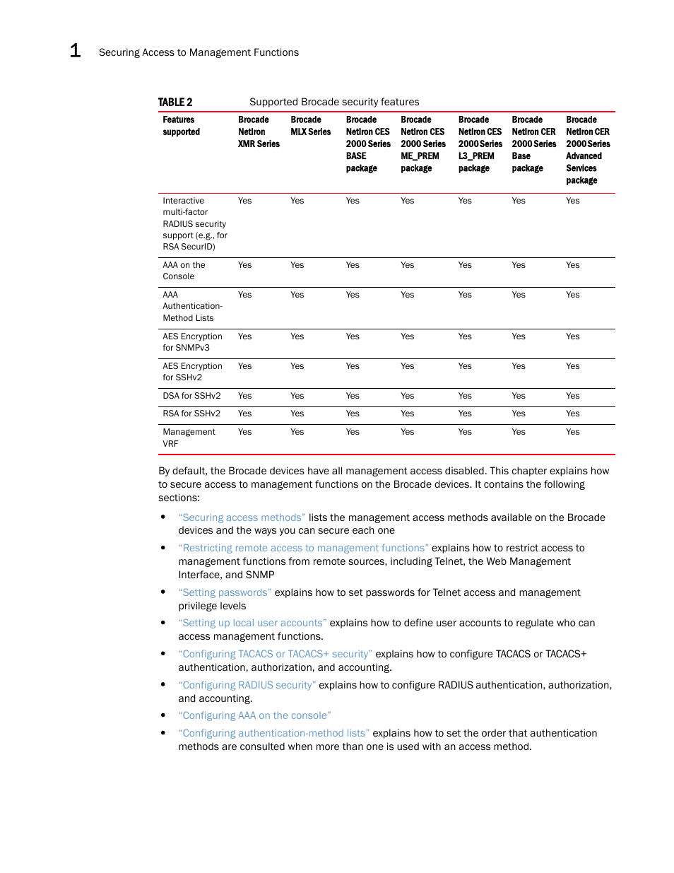 Brocade Multi-Service IronWare Security Configuration Guide (Supporting R05.6.00) User Manual | Page 20 / 370