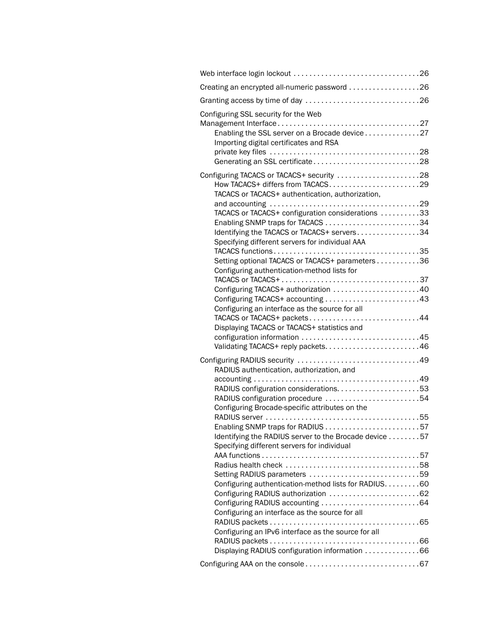 Brocade Multi-Service IronWare Security Configuration Guide (Supporting R05.6.00) User Manual | Page 4 / 370