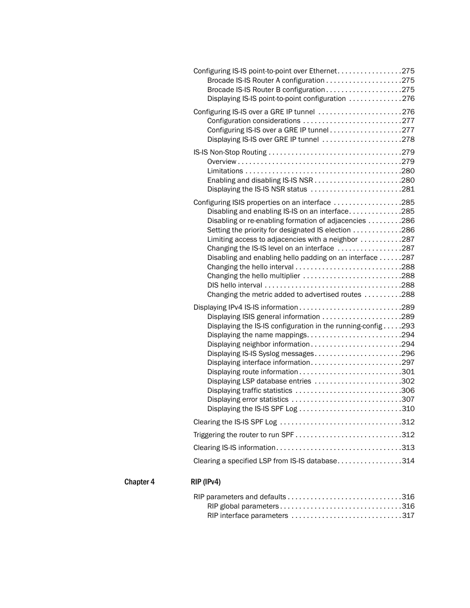 Brocade Multi-Service IronWare Routing Configuration Guide (Supporting R05.6.00) User Manual | Page 10 / 846