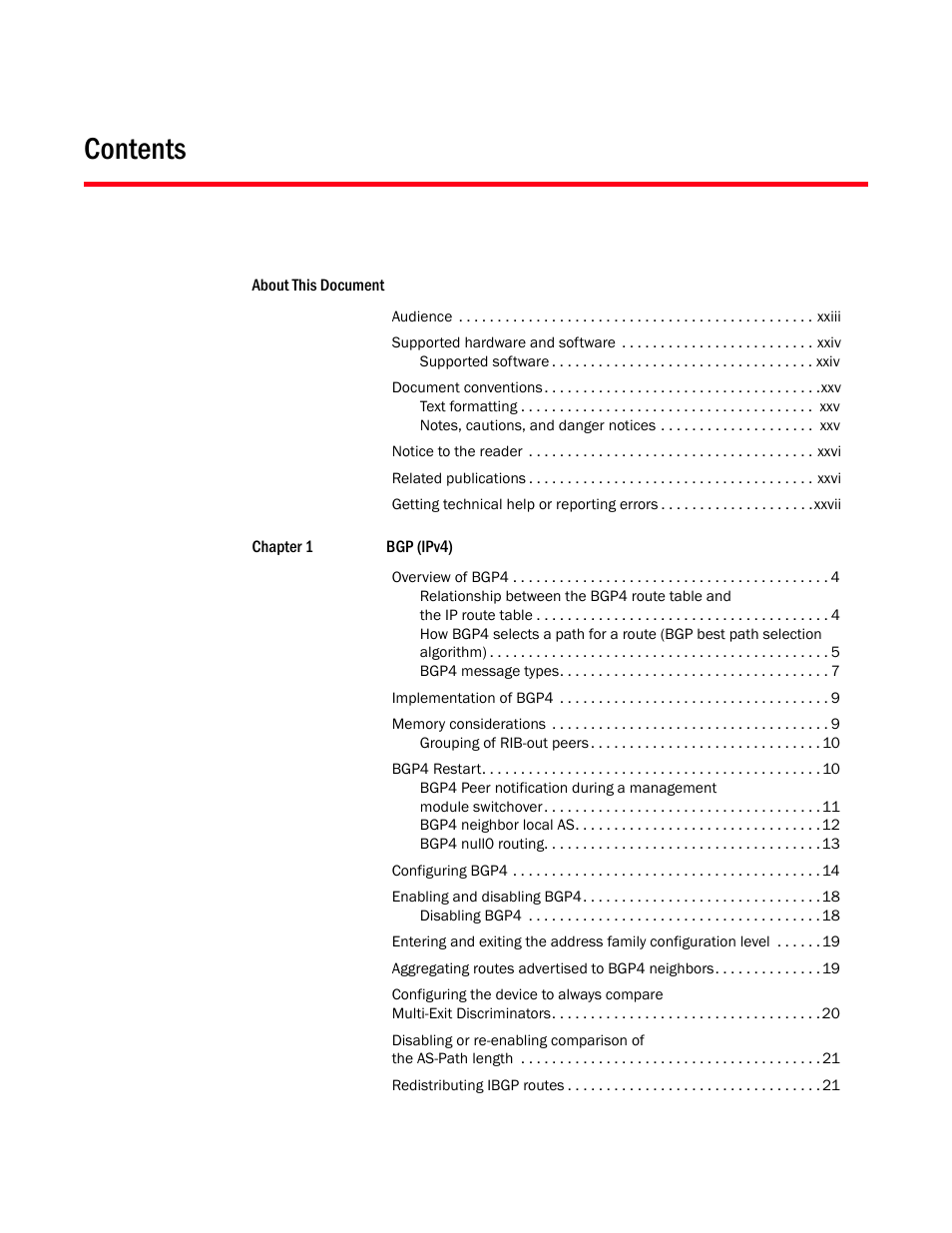 Brocade Multi-Service IronWare Routing Configuration Guide (Supporting R05.6.00) User Manual | Page 3 / 846