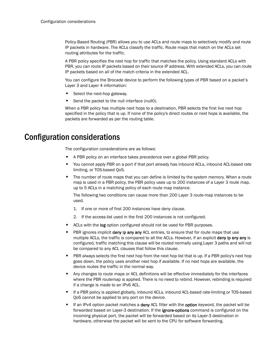 Configuration considerations | Brocade Multi-Service IronWare Routing Configuration Guide (Supporting R05.6.00) User Manual | Page 358 / 846