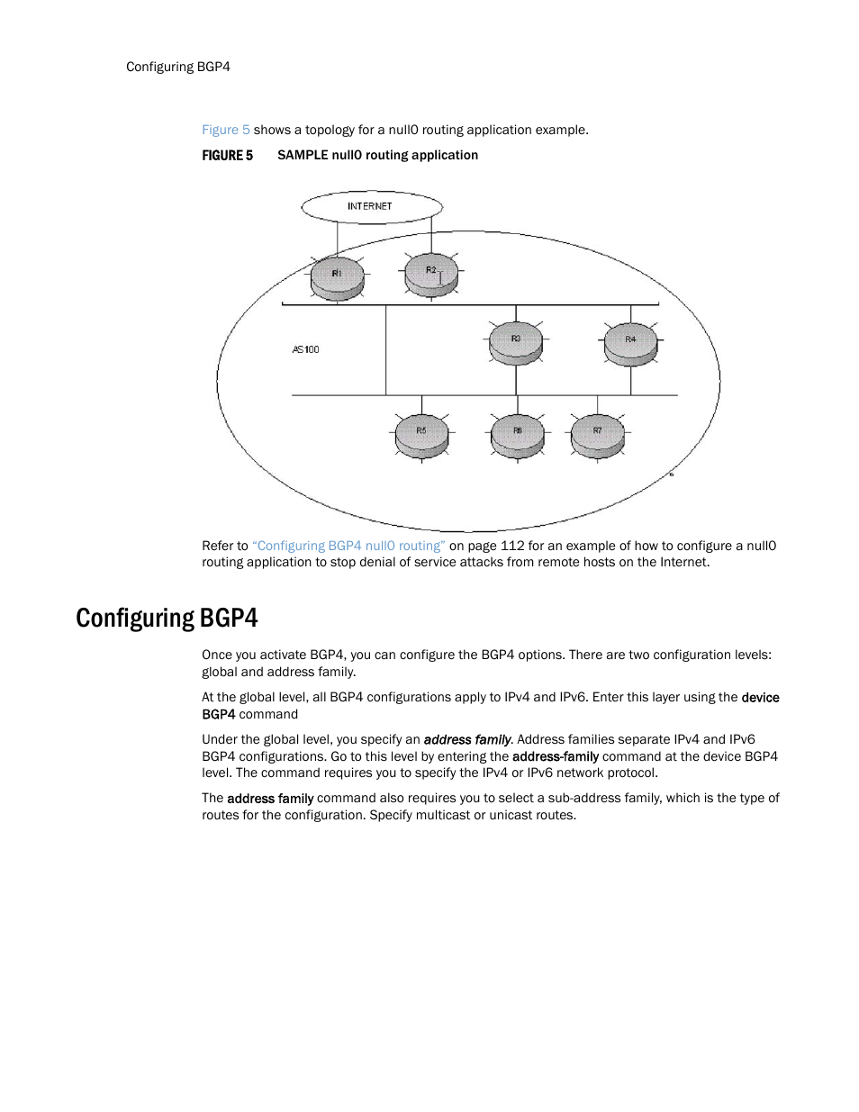 Configuring bgp4 | Brocade Multi-Service IronWare Routing Configuration Guide (Supporting R05.6.00) User Manual | Page 42 / 846