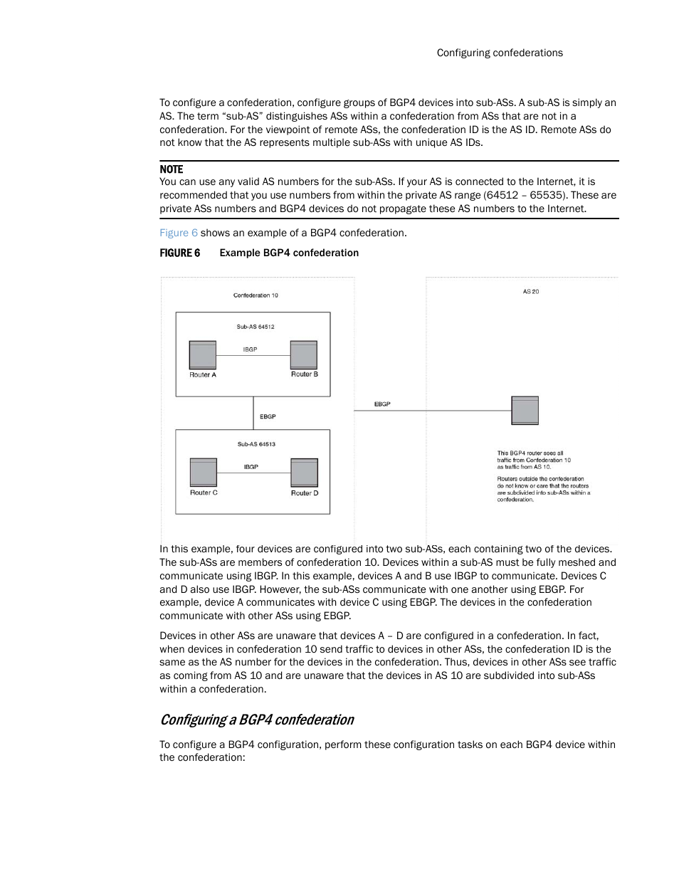 Configuring a bgp4 confederation | Brocade Multi-Service IronWare Routing Configuration Guide (Supporting R05.6.00) User Manual | Page 55 / 846