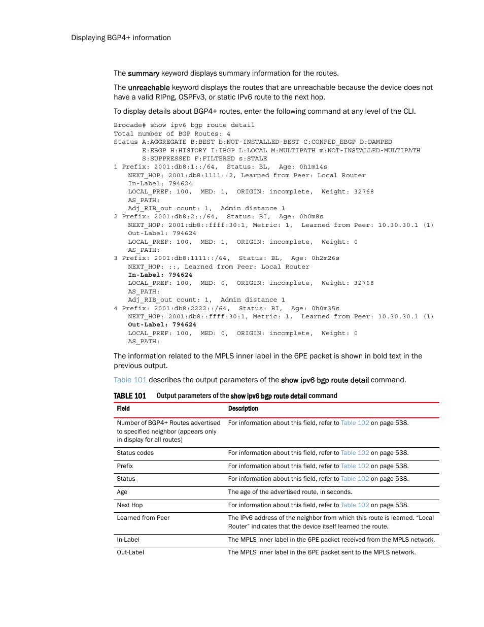 Brocade Multi-Service IronWare Routing Configuration Guide (Supporting R05.6.00) User Manual | Page 562 / 846