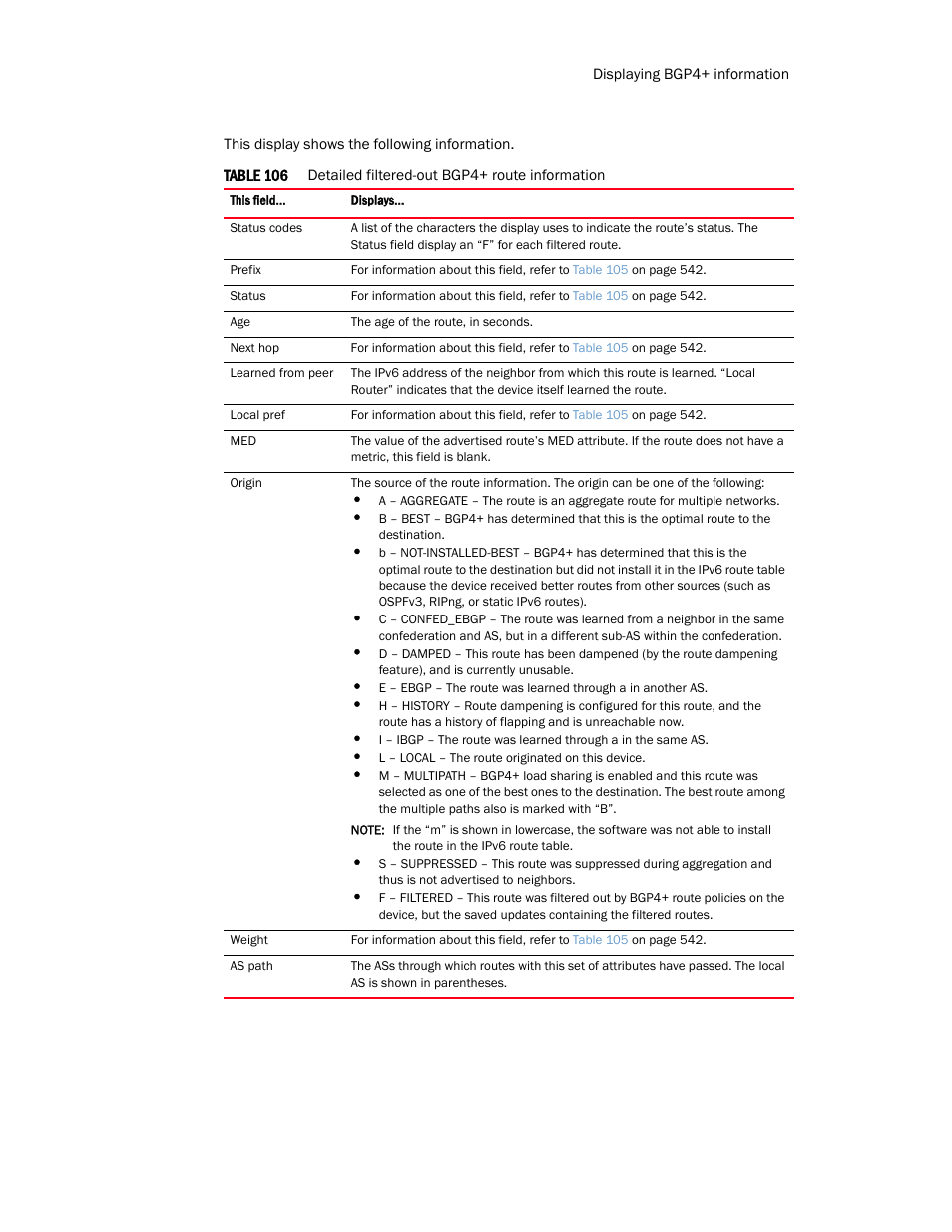 Brocade Multi-Service IronWare Routing Configuration Guide (Supporting R05.6.00) User Manual | Page 573 / 846