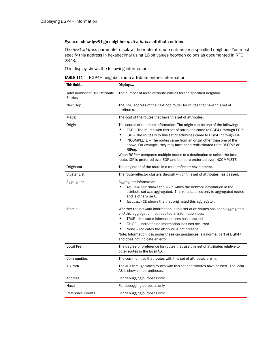 Brocade Multi-Service IronWare Routing Configuration Guide (Supporting R05.6.00) User Manual | Page 584 / 846