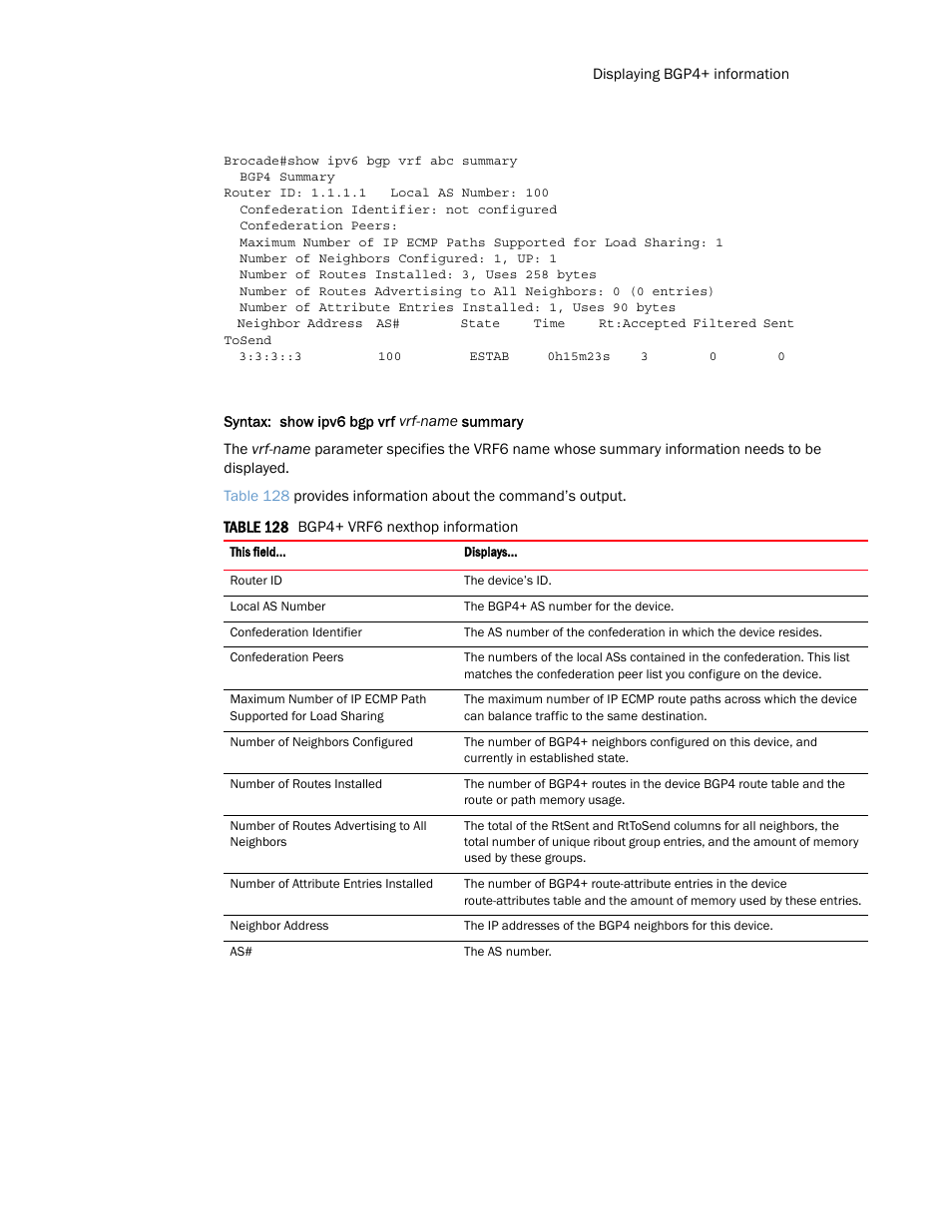 Brocade Multi-Service IronWare Routing Configuration Guide (Supporting R05.6.00) User Manual | Page 619 / 846