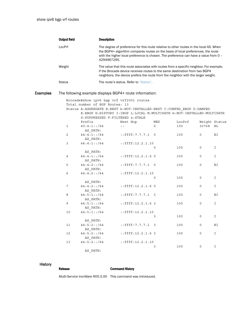 Brocade Multi-Service IronWare Routing Configuration Guide (Supporting R05.6.00) User Manual | Page 654 / 846