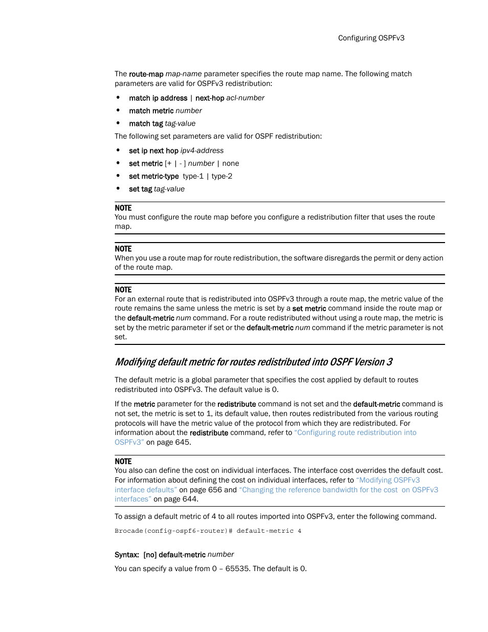 Brocade Multi-Service IronWare Routing Configuration Guide (Supporting R05.6.00) User Manual | Page 675 / 846