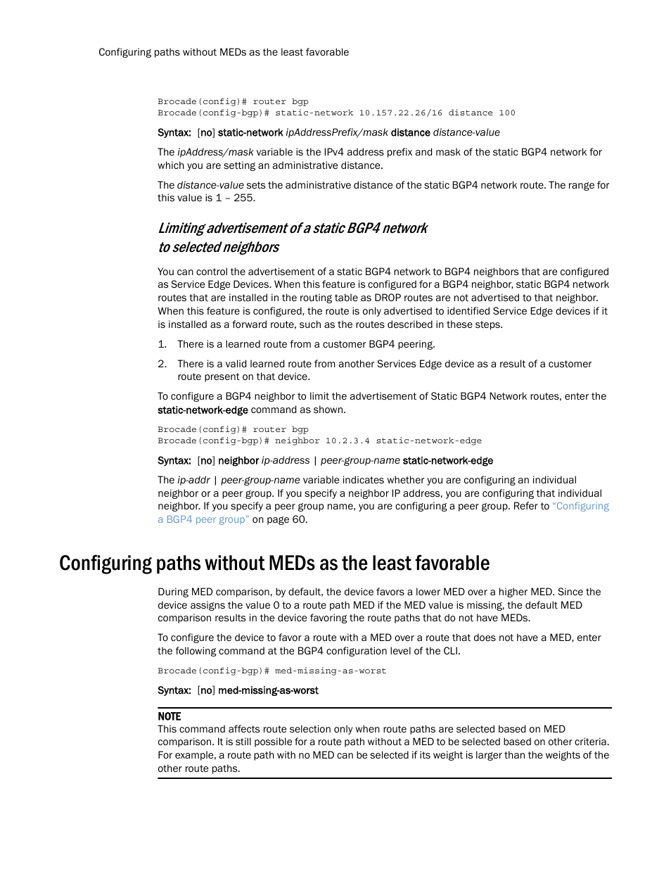 Brocade Multi-Service IronWare Routing Configuration Guide (Supporting R05.6.00) User Manual | Page 74 / 846