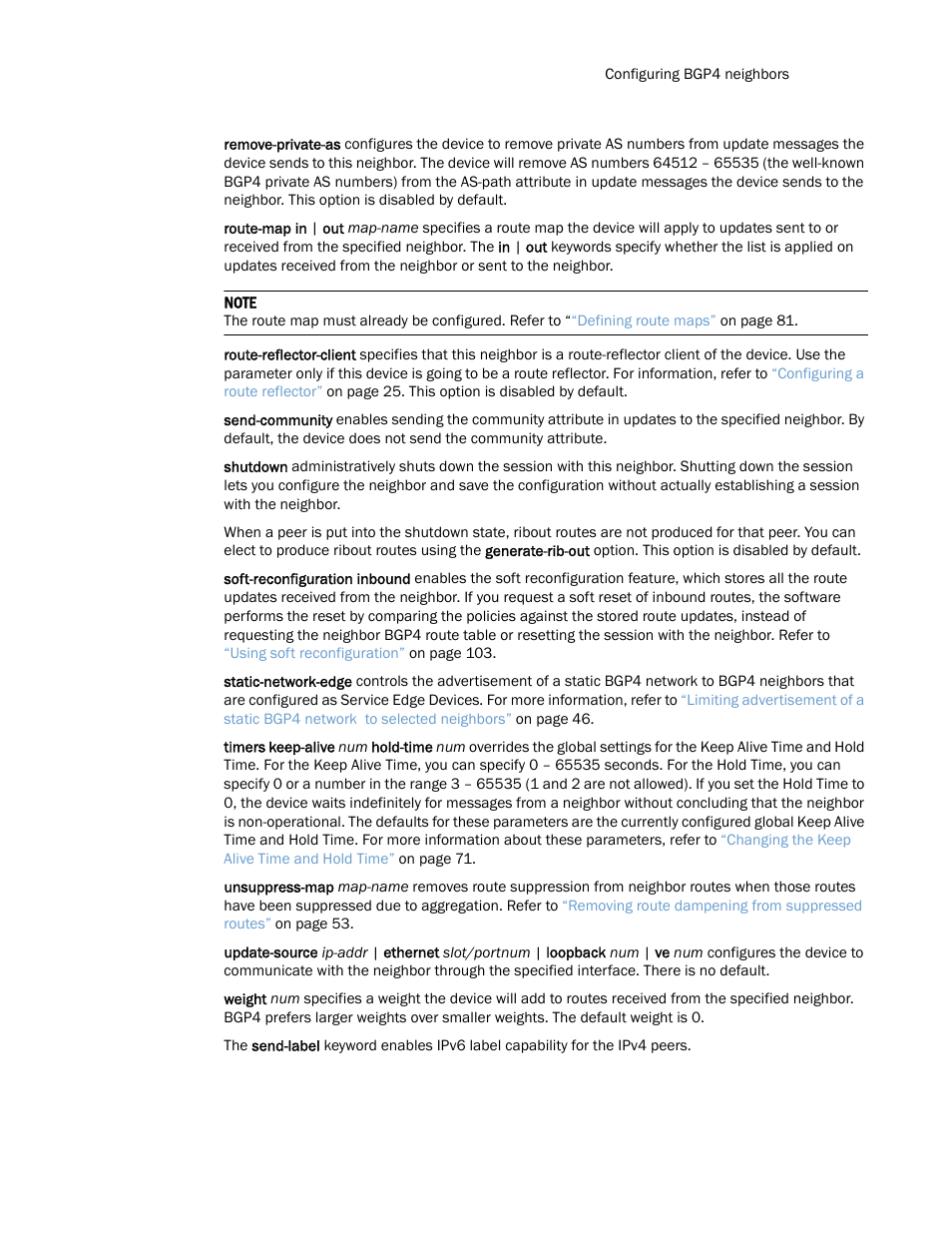 Brocade Multi-Service IronWare Routing Configuration Guide (Supporting R05.6.00) User Manual | Page 79 / 846