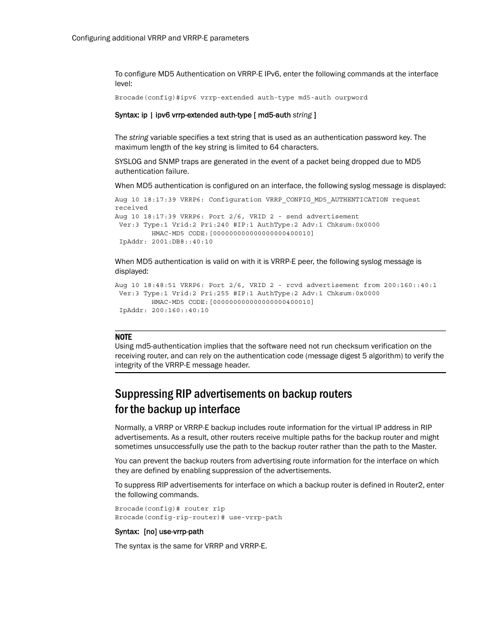 Brocade Multi-Service IronWare Routing Configuration Guide (Supporting R05.6.00) User Manual | Page 822 / 846