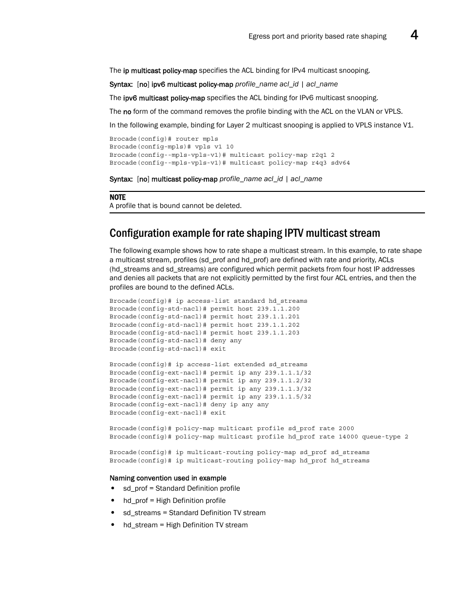 Brocade Multi-Service IronWare QoS and Traffic Management Configuration Guide (Supporting R05.6.00) User Manual | Page 151 / 226