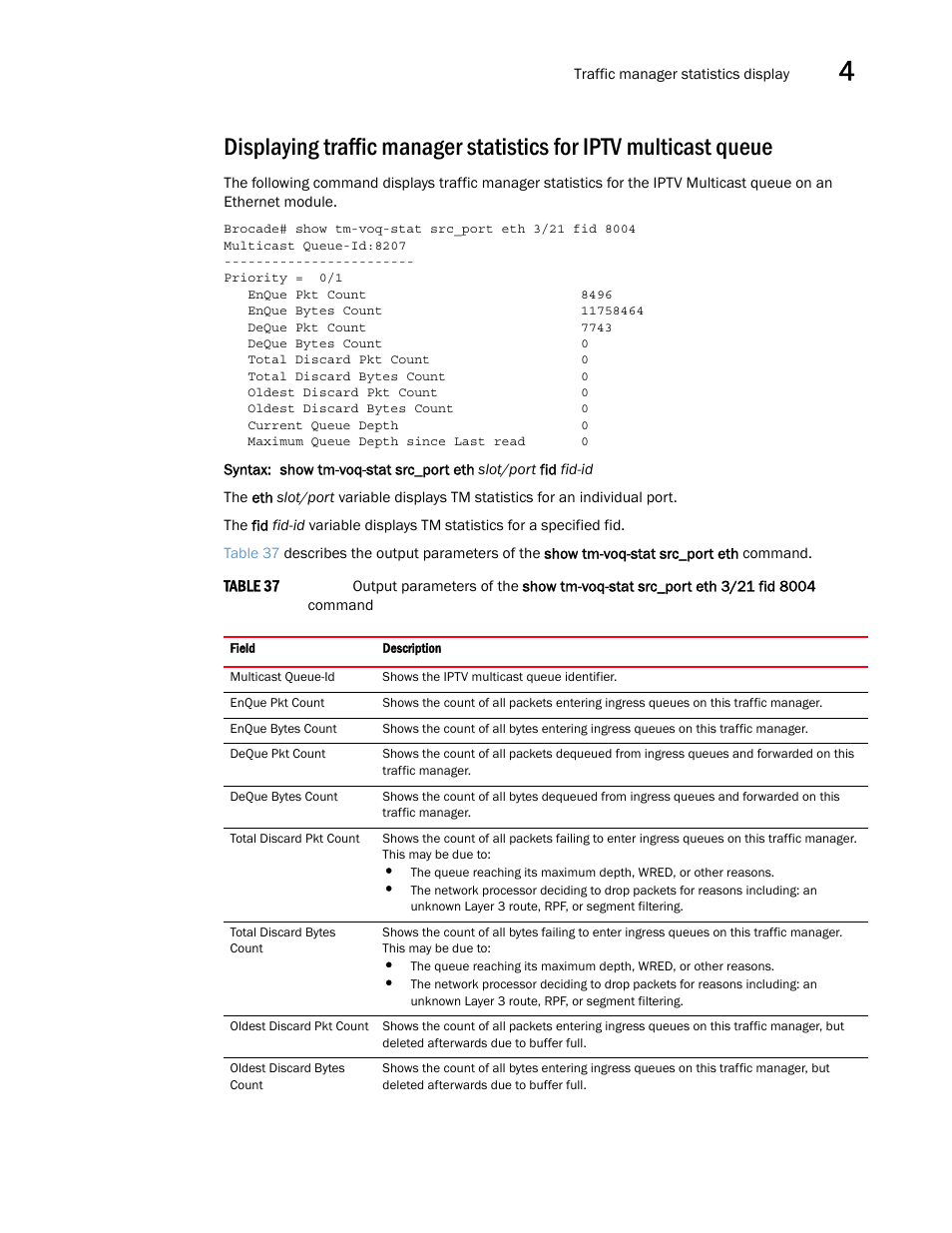 Brocade Multi-Service IronWare QoS and Traffic Management Configuration Guide (Supporting R05.6.00) User Manual | Page 159 / 226