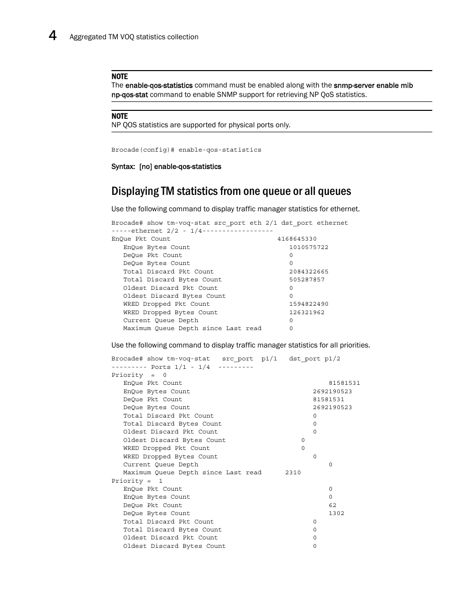 Brocade Multi-Service IronWare QoS and Traffic Management Configuration Guide (Supporting R05.6.00) User Manual | Page 164 / 226