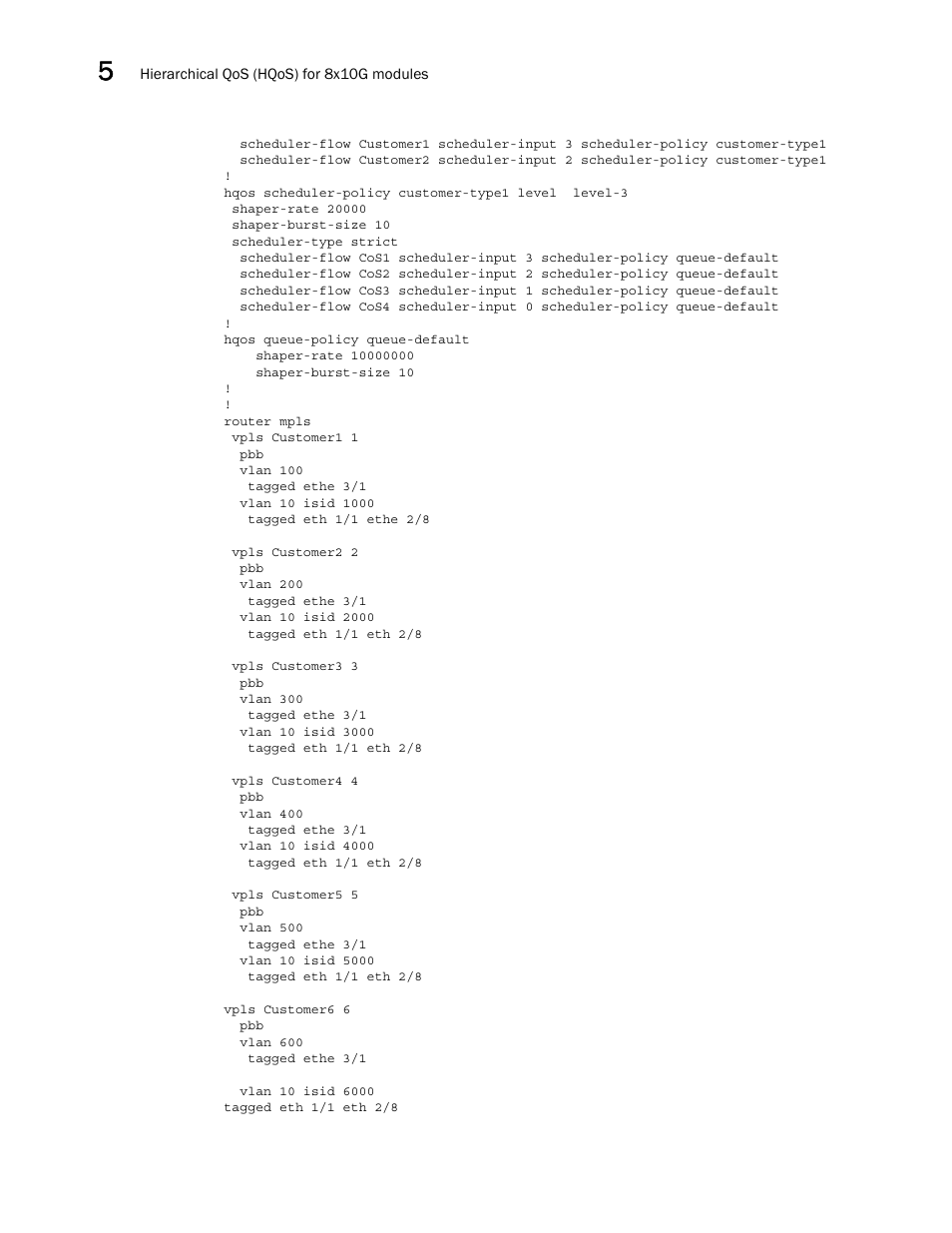 Brocade Multi-Service IronWare QoS and Traffic Management Configuration Guide (Supporting R05.6.00) User Manual | Page 216 / 226