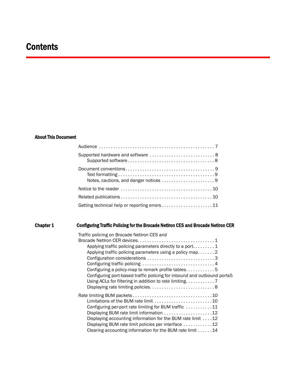 Brocade Multi-Service IronWare QoS and Traffic Management Configuration Guide (Supporting R05.6.00) User Manual | Page 3 / 226