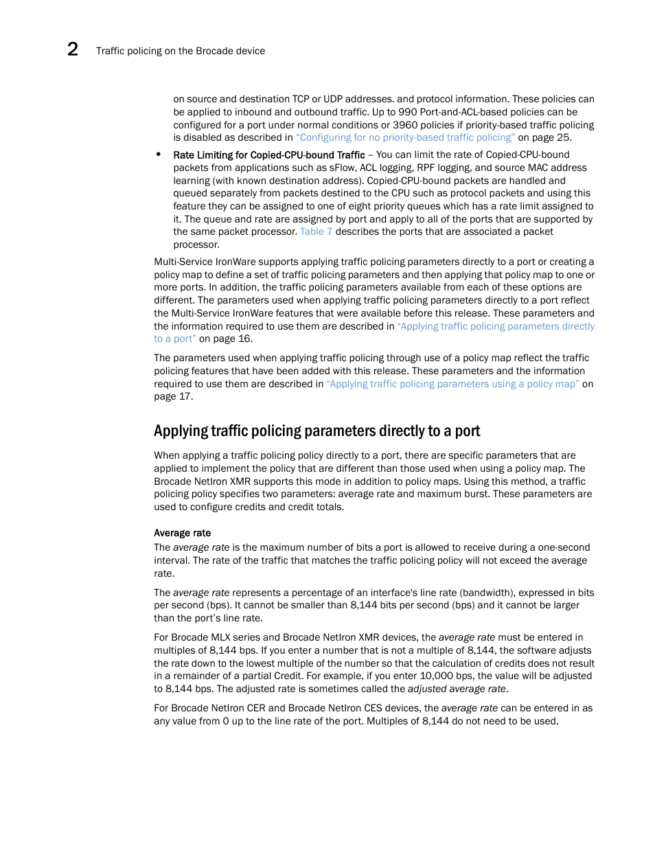 Brocade Multi-Service IronWare QoS and Traffic Management Configuration Guide (Supporting R05.6.00) User Manual | Page 30 / 226