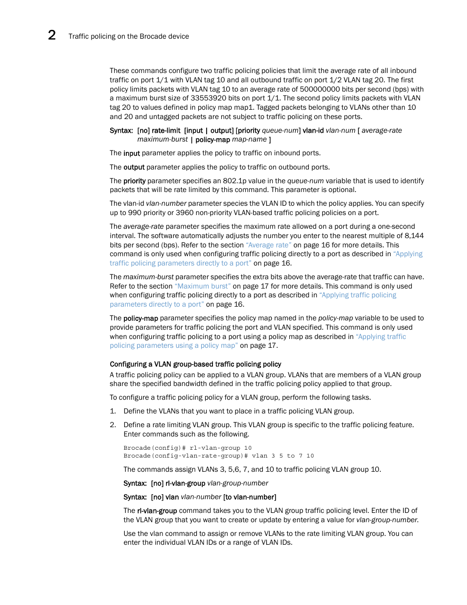 Brocade Multi-Service IronWare QoS and Traffic Management Configuration Guide (Supporting R05.6.00) User Manual | Page 36 / 226