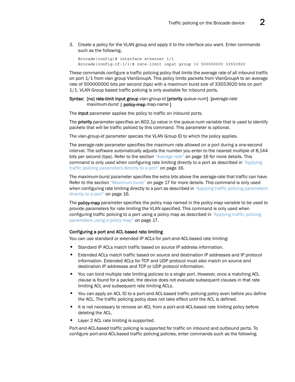 Brocade Multi-Service IronWare QoS and Traffic Management Configuration Guide (Supporting R05.6.00) User Manual | Page 37 / 226