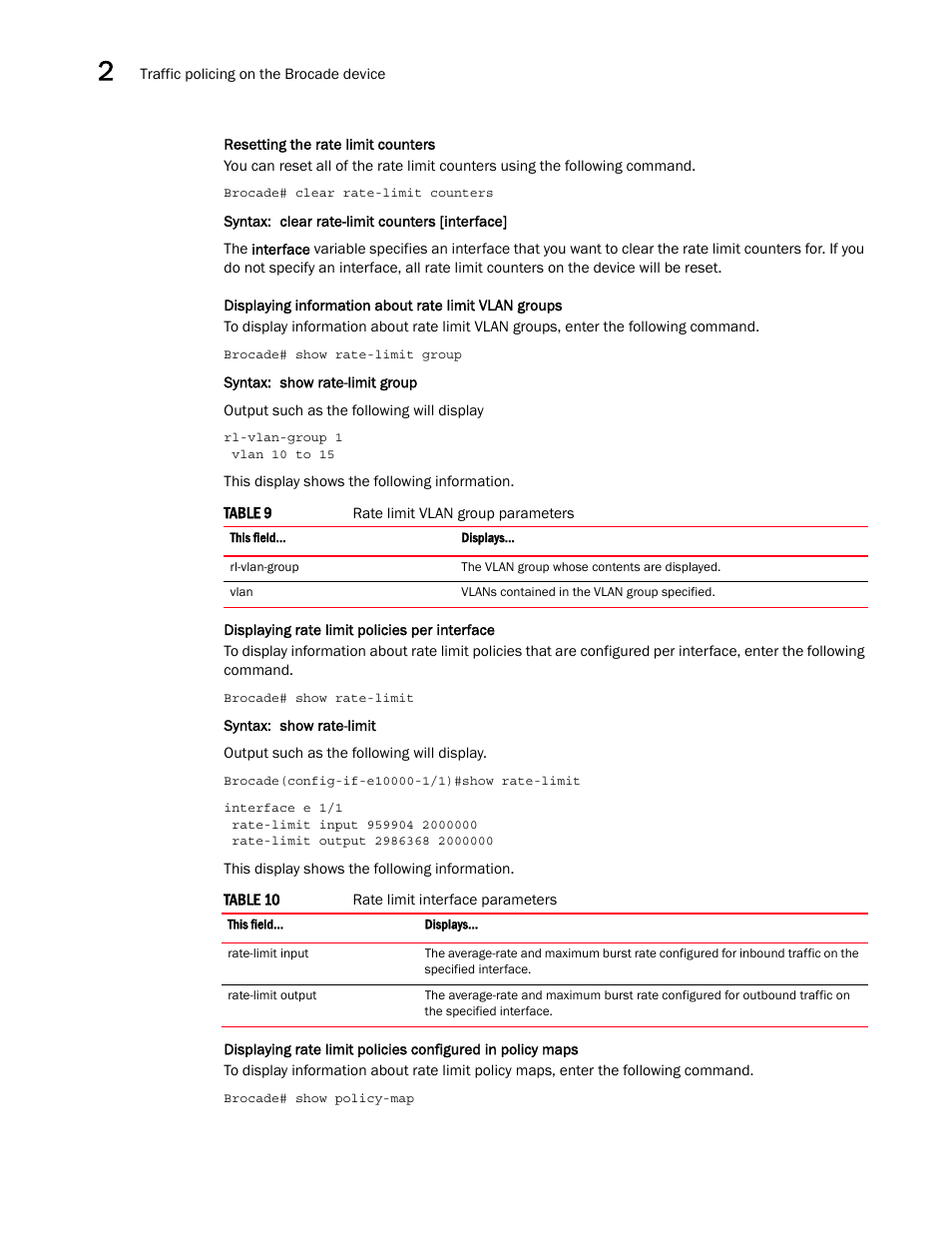 Brocade Multi-Service IronWare QoS and Traffic Management Configuration Guide (Supporting R05.6.00) User Manual | Page 42 / 226