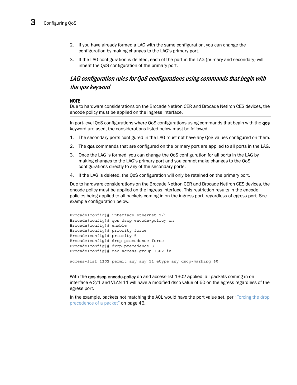 Brocade Multi-Service IronWare QoS and Traffic Management Configuration Guide (Supporting R05.6.00) User Manual | Page 64 / 226