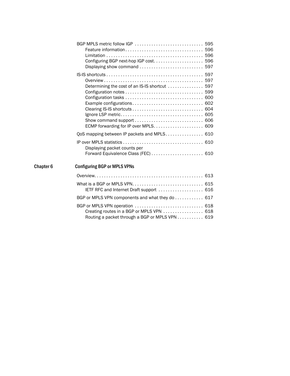 Brocade Multi-Service IronWare Multiprotocol Label Switch (MPLS) Configuration Guide (Supporting R05.6.00) User Manual | Page 12 / 852