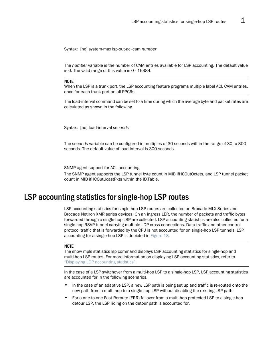 Brocade Multi-Service IronWare Multiprotocol Label Switch (MPLS) Configuration Guide (Supporting R05.6.00) User Manual | Page 127 / 852