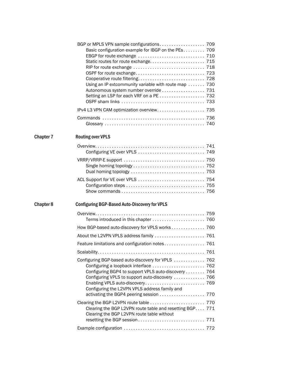 Brocade Multi-Service IronWare Multiprotocol Label Switch (MPLS) Configuration Guide (Supporting R05.6.00) User Manual | Page 16 / 852