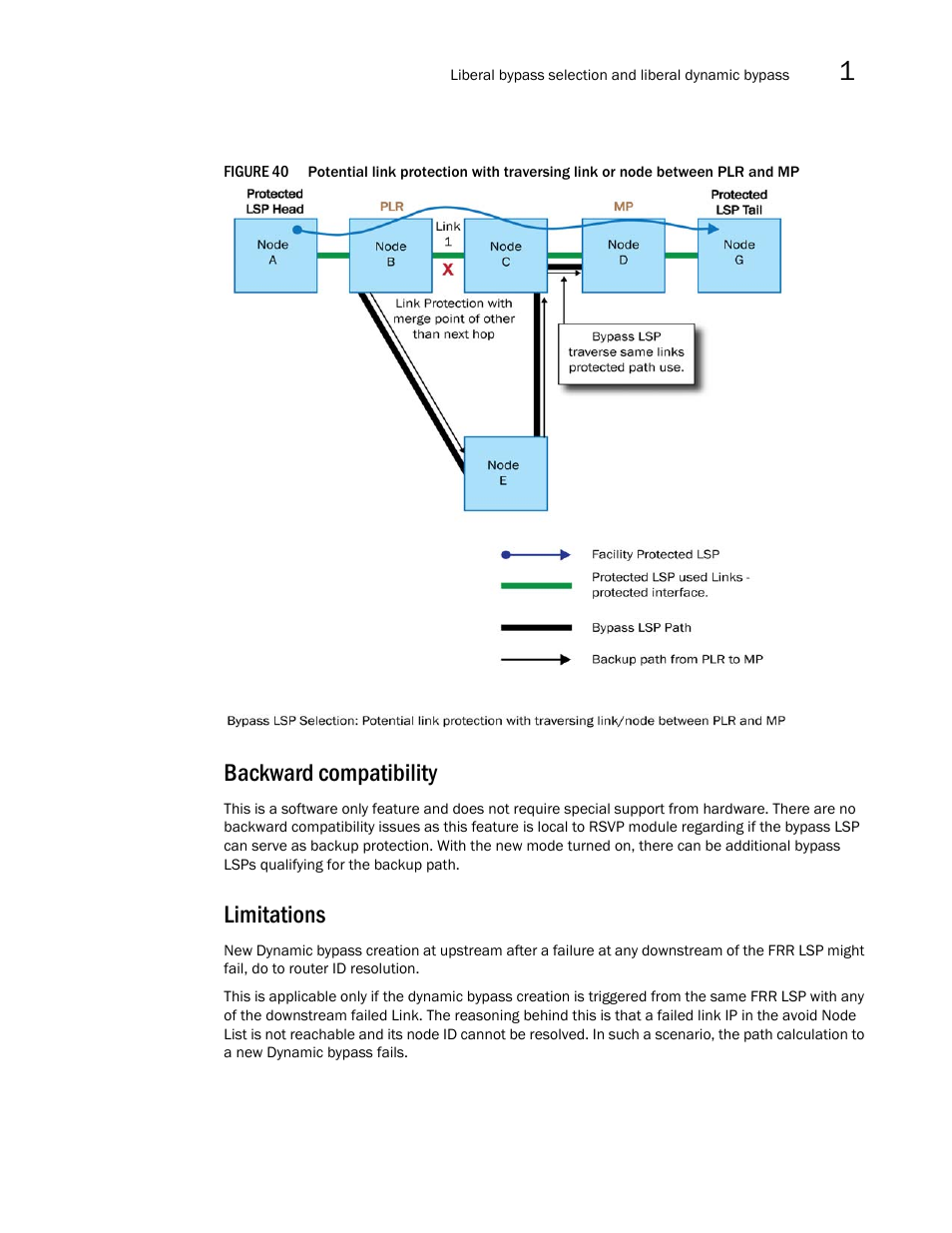 Backward compatibility, Limitations | Brocade Multi-Service IronWare Multiprotocol Label Switch (MPLS) Configuration Guide (Supporting R05.6.00) User Manual | Page 221 / 852