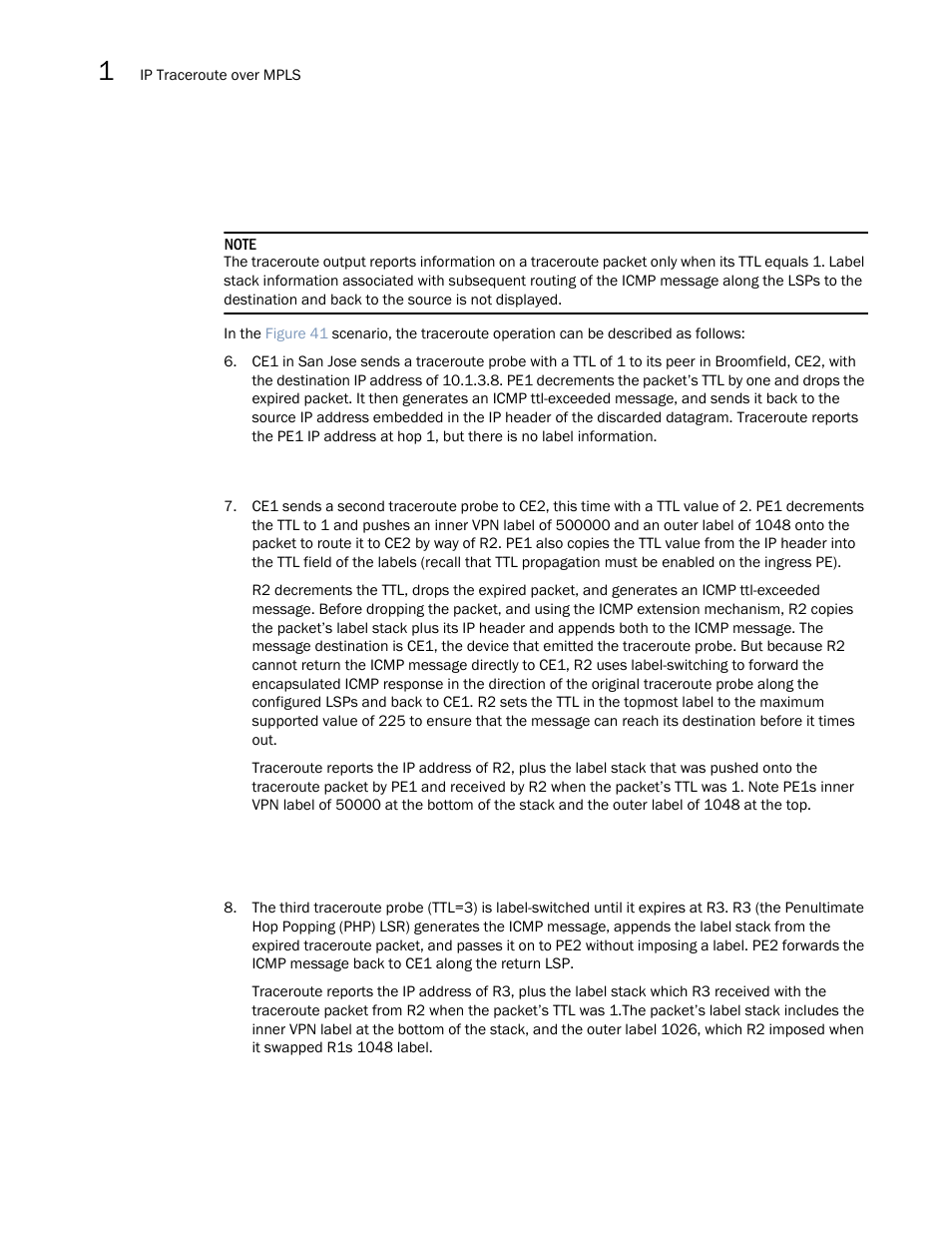 Brocade Multi-Service IronWare Multiprotocol Label Switch (MPLS) Configuration Guide (Supporting R05.6.00) User Manual | Page 232 / 852