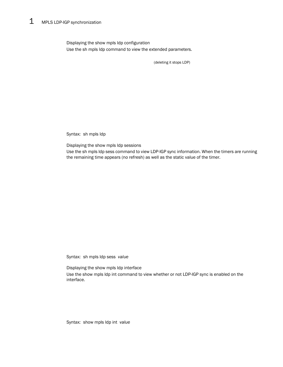 Brocade Multi-Service IronWare Multiprotocol Label Switch (MPLS) Configuration Guide (Supporting R05.6.00) User Manual | Page 246 / 852