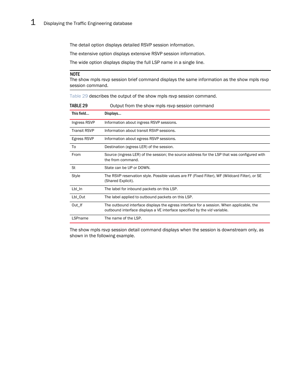Brocade Multi-Service IronWare Multiprotocol Label Switch (MPLS) Configuration Guide (Supporting R05.6.00) User Manual | Page 274 / 852