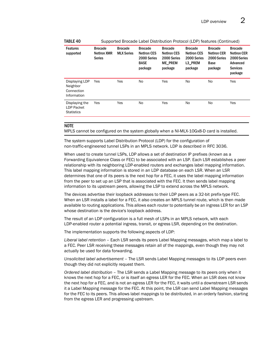 Brocade Multi-Service IronWare Multiprotocol Label Switch (MPLS) Configuration Guide (Supporting R05.6.00) User Manual | Page 321 / 852