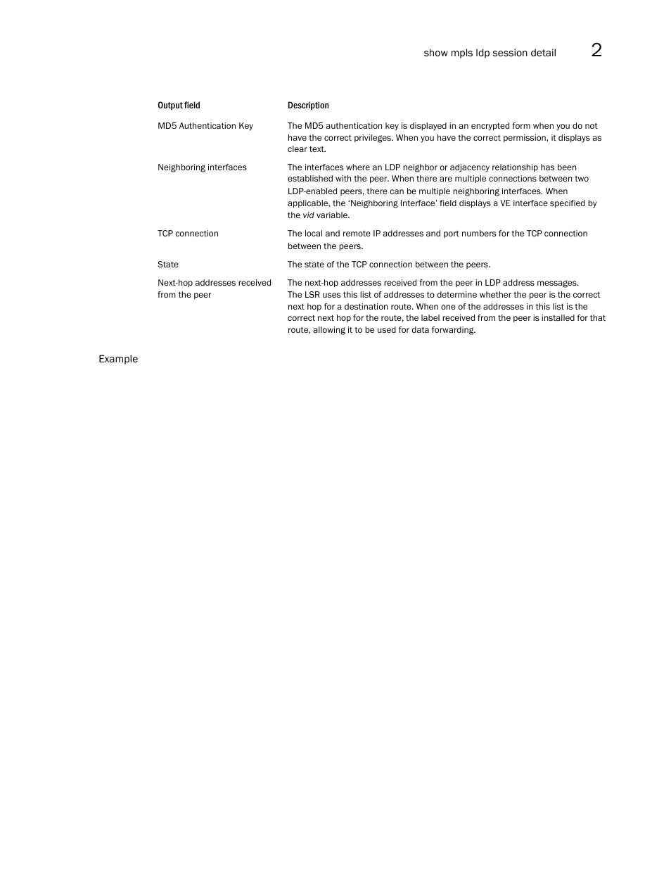 Brocade Multi-Service IronWare Multiprotocol Label Switch (MPLS) Configuration Guide (Supporting R05.6.00) User Manual | Page 339 / 852