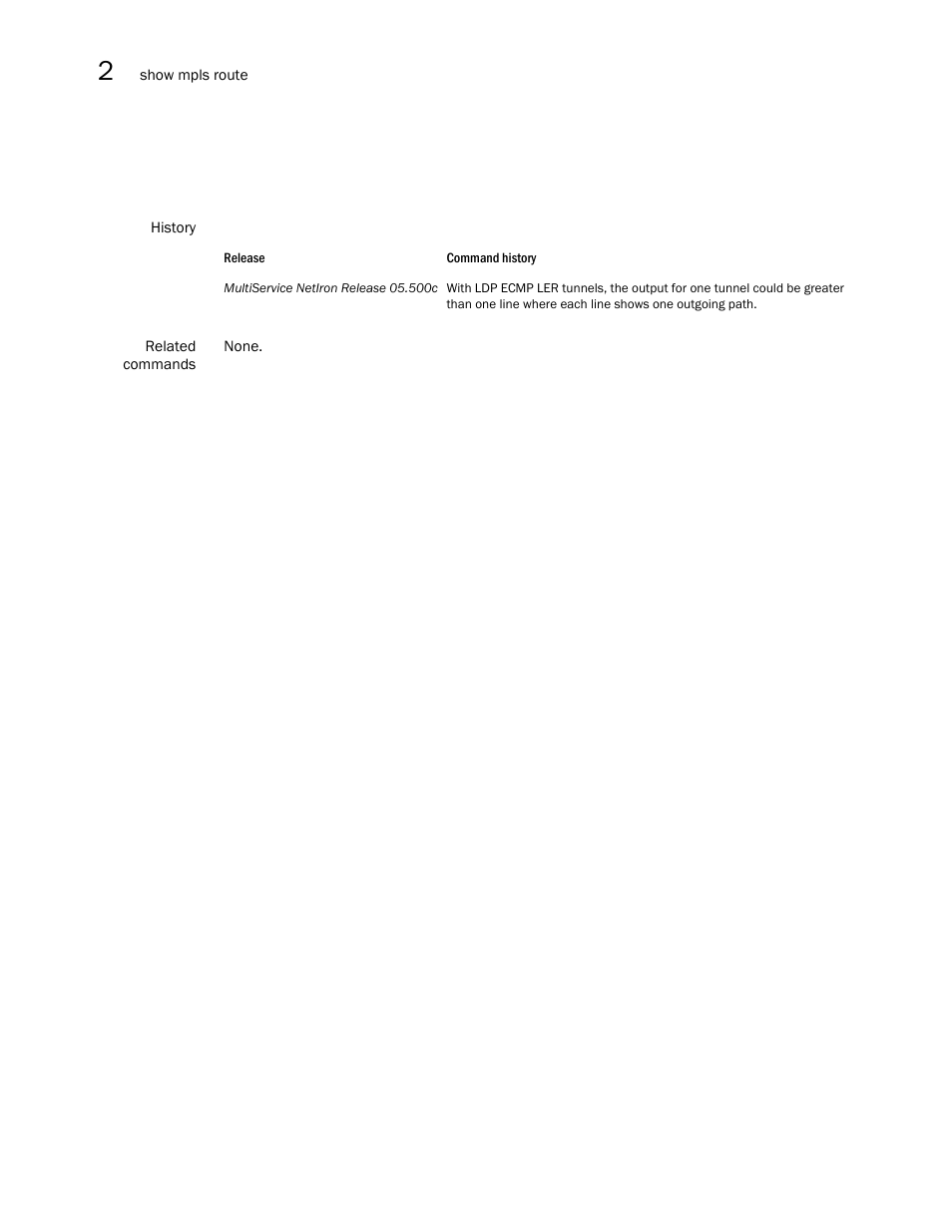 Brocade Multi-Service IronWare Multiprotocol Label Switch (MPLS) Configuration Guide (Supporting R05.6.00) User Manual | Page 366 / 852