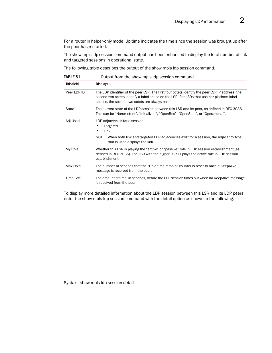 Brocade Multi-Service IronWare Multiprotocol Label Switch (MPLS) Configuration Guide (Supporting R05.6.00) User Manual | Page 431 / 852