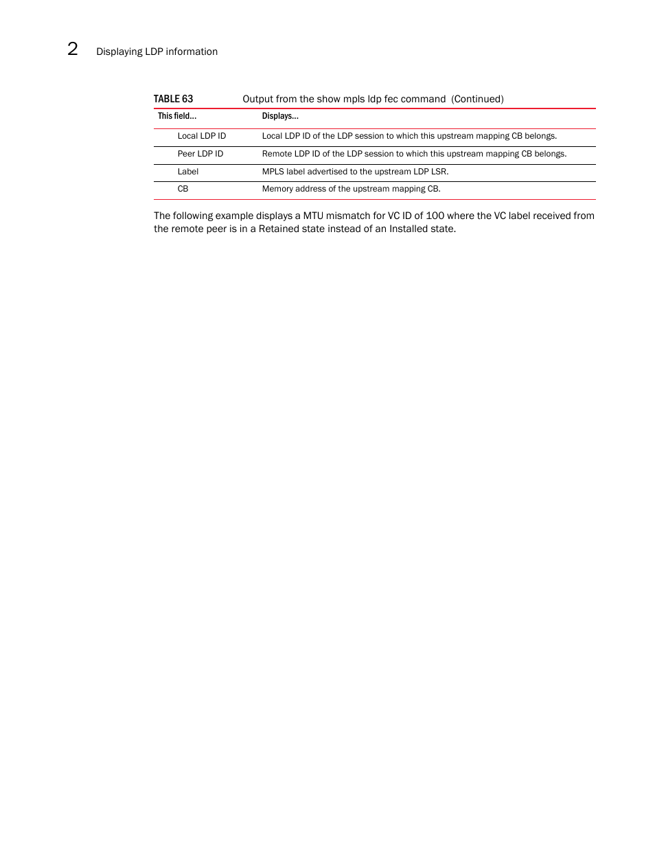 Brocade Multi-Service IronWare Multiprotocol Label Switch (MPLS) Configuration Guide (Supporting R05.6.00) User Manual | Page 444 / 852