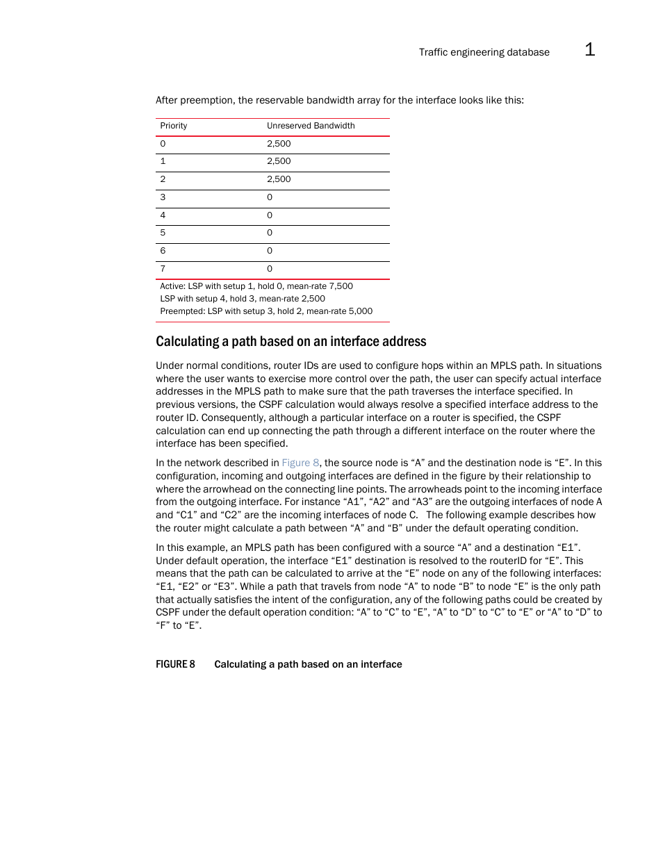 Calculating a path based on an interface address | Brocade Multi-Service IronWare Multiprotocol Label Switch (MPLS) Configuration Guide (Supporting R05.6.00) User Manual | Page 45 / 852