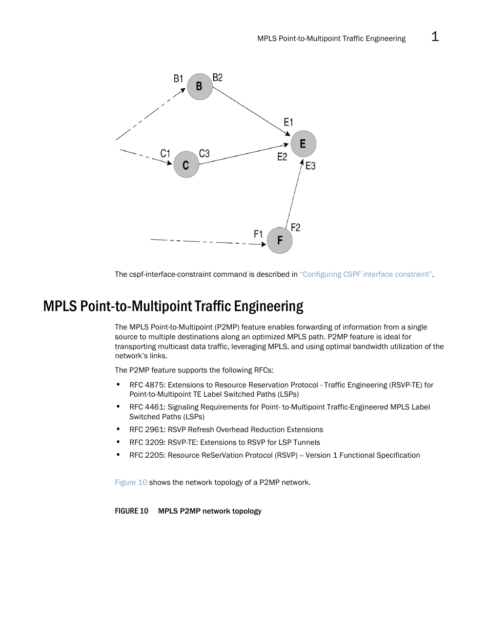 Mpls point-to-multipoint traffic engineering | Brocade Multi-Service IronWare Multiprotocol Label Switch (MPLS) Configuration Guide (Supporting R05.6.00) User Manual | Page 47 / 852