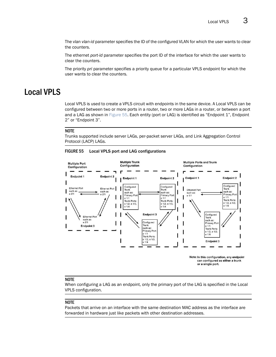 Local vpls | Brocade Multi-Service IronWare Multiprotocol Label Switch (MPLS) Configuration Guide (Supporting R05.6.00) User Manual | Page 517 / 852