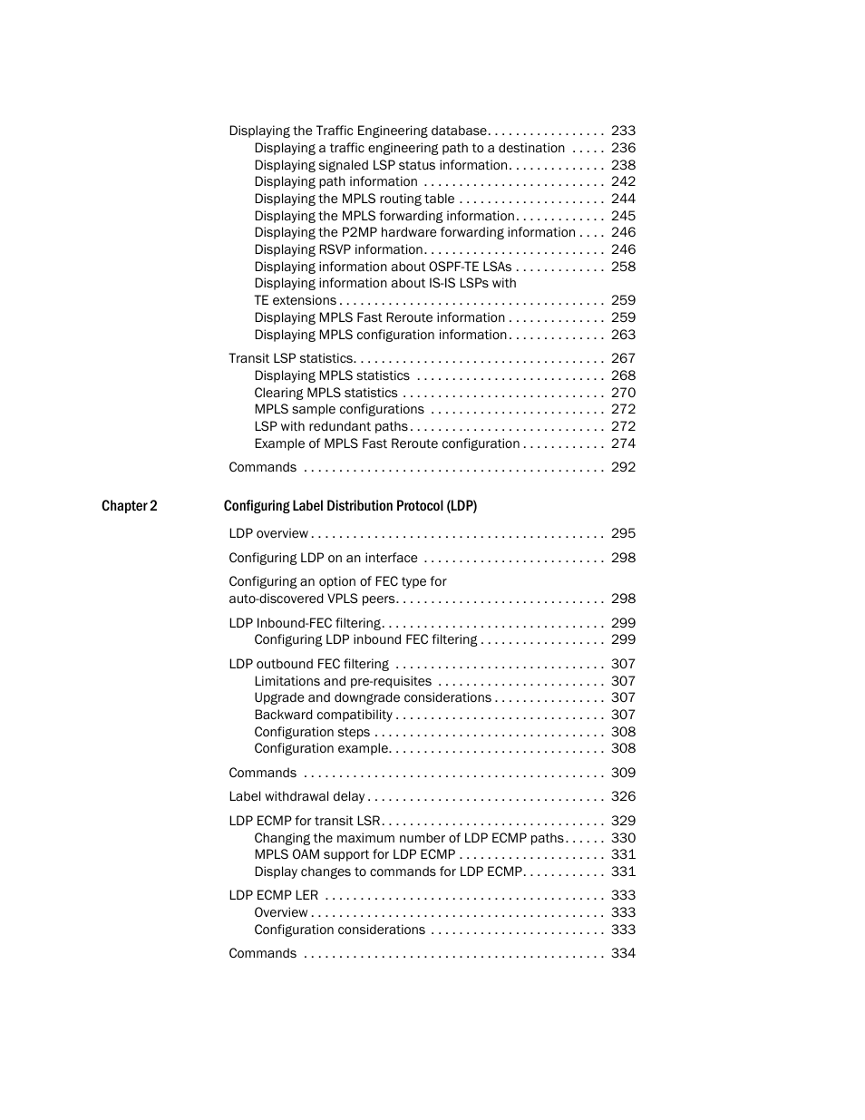 Brocade Multi-Service IronWare Multiprotocol Label Switch (MPLS) Configuration Guide (Supporting R05.6.00) User Manual | Page 6 / 852