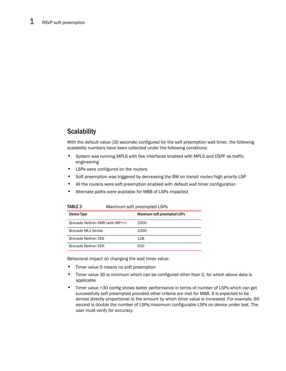 Scalability | Brocade Multi-Service IronWare Multiprotocol Label Switch (MPLS) Configuration Guide (Supporting R05.6.00) User Manual | Page 60 / 852