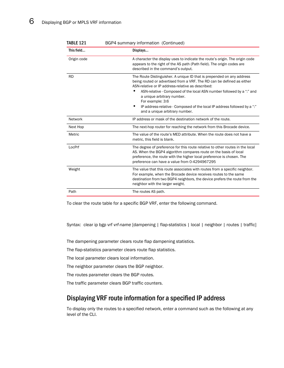 Brocade Multi-Service IronWare Multiprotocol Label Switch (MPLS) Configuration Guide (Supporting R05.6.00) User Manual | Page 692 / 852