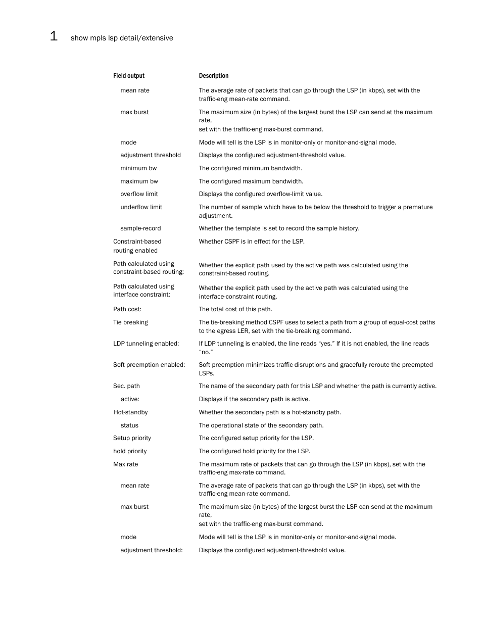 Brocade Multi-Service IronWare Multiprotocol Label Switch (MPLS) Configuration Guide (Supporting R05.6.00) User Manual | Page 74 / 852