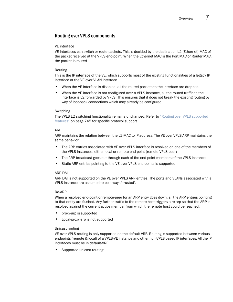 Routing over vpls components | Brocade Multi-Service IronWare Multiprotocol Label Switch (MPLS) Configuration Guide (Supporting R05.6.00) User Manual | Page 767 / 852