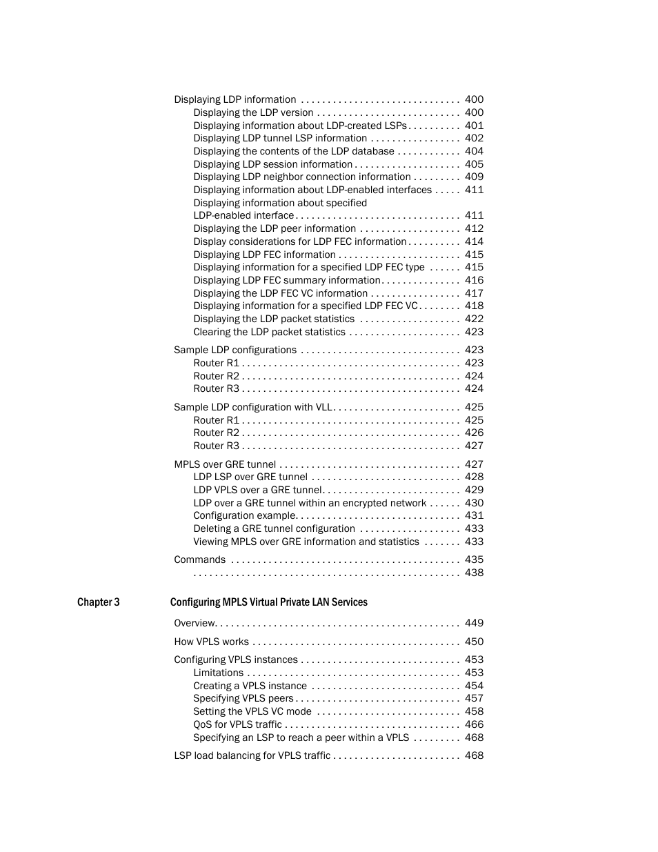 Brocade Multi-Service IronWare Multiprotocol Label Switch (MPLS) Configuration Guide (Supporting R05.6.00) User Manual | Page 8 / 852